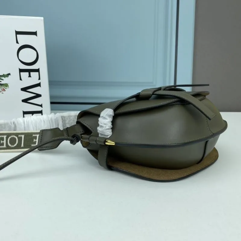 Alternative view of LOEWE Olive Green Saddle Crossbody Bag 974