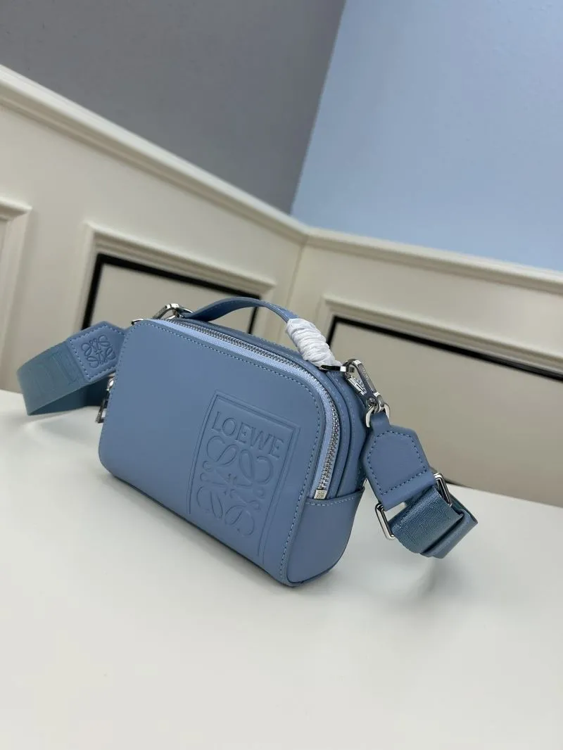 Alternative view of LOEWE Blue Leather Crossbody Bag S0688 18x13x7cm