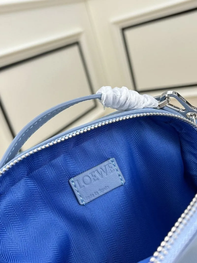 LOEWE Blue Leather Crossbody Bag S0688 18x13x7cm - Image 8
