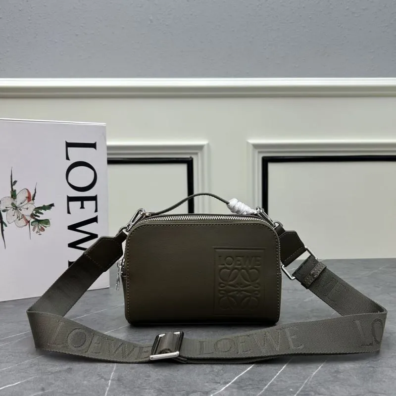 LOEWE Olive Green Crossbody Camera Bag 981