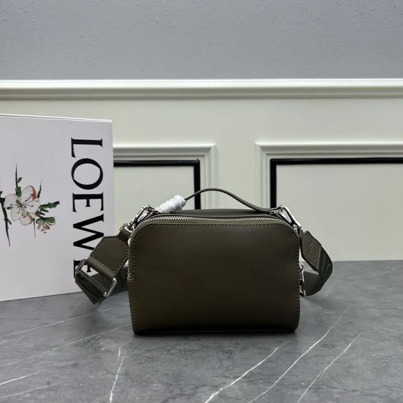 LOEWE Olive Green Crossbody Camera Bag 981 - Image 3