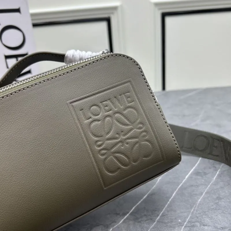 LOEWE Olive Green Crossbody Camera Bag 981 - Image 4