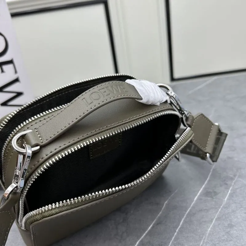 LOEWE Olive Green Crossbody Camera Bag 981 - Image 8