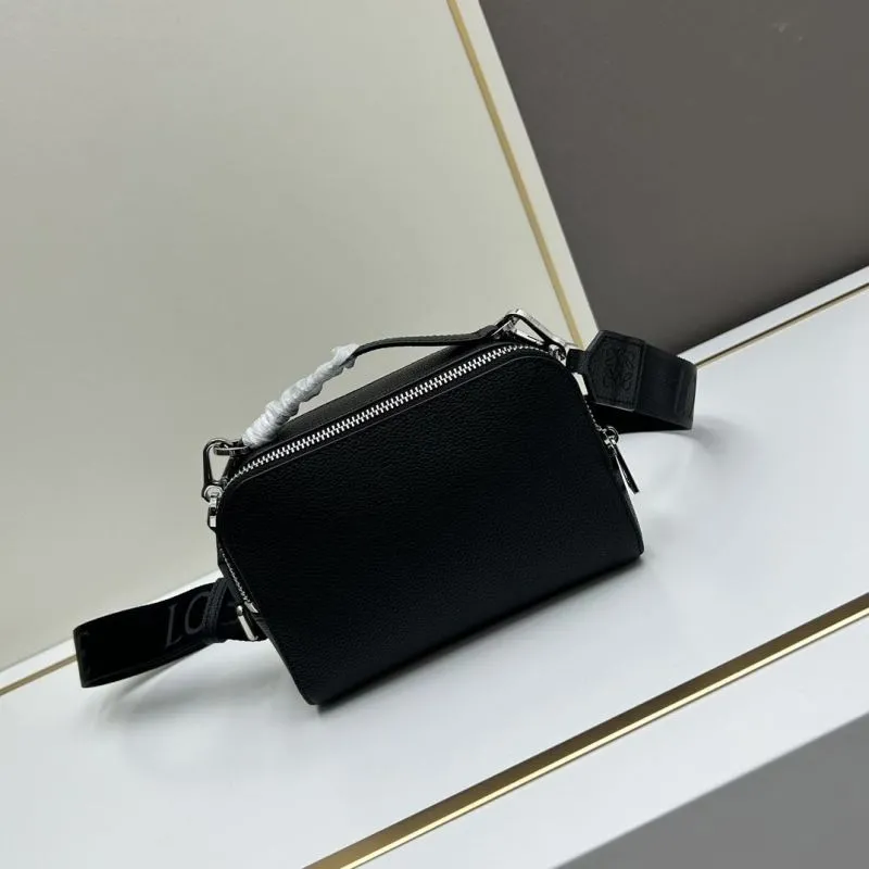 LOEWE Black Leather Crossbody Bag S0688 - Image 3