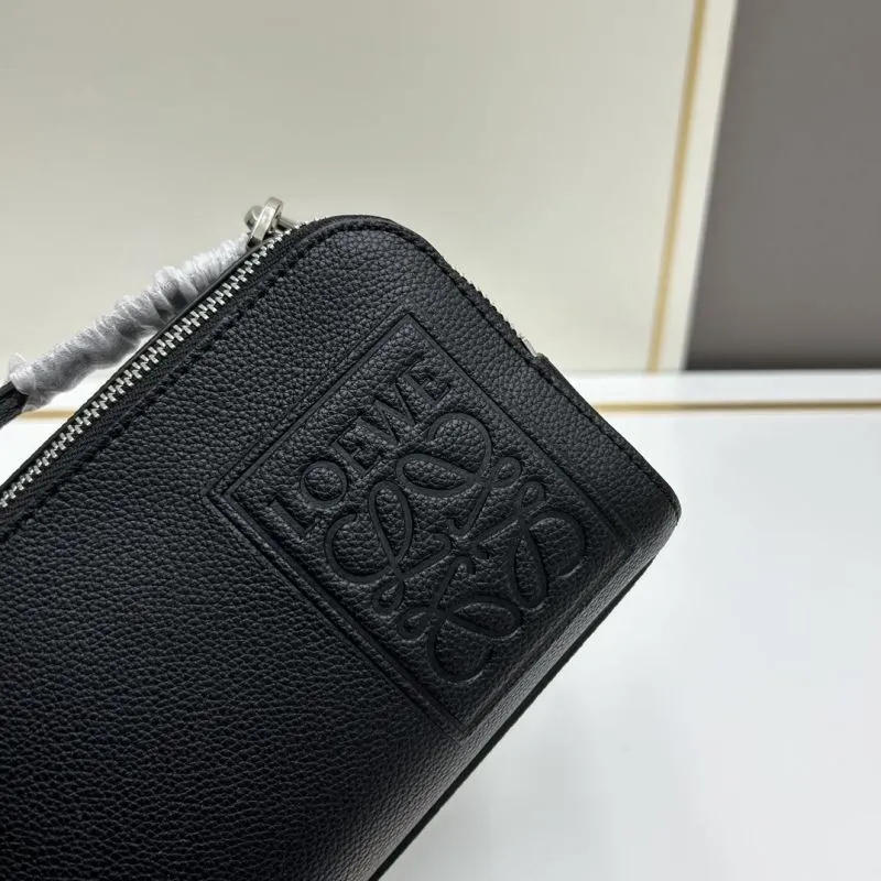 LOEWE Black Leather Crossbody Bag S0688 - Image 4