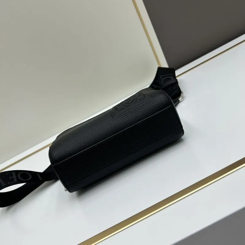 LOEWE Black Leather Crossbody Bag S0688 - Image 5