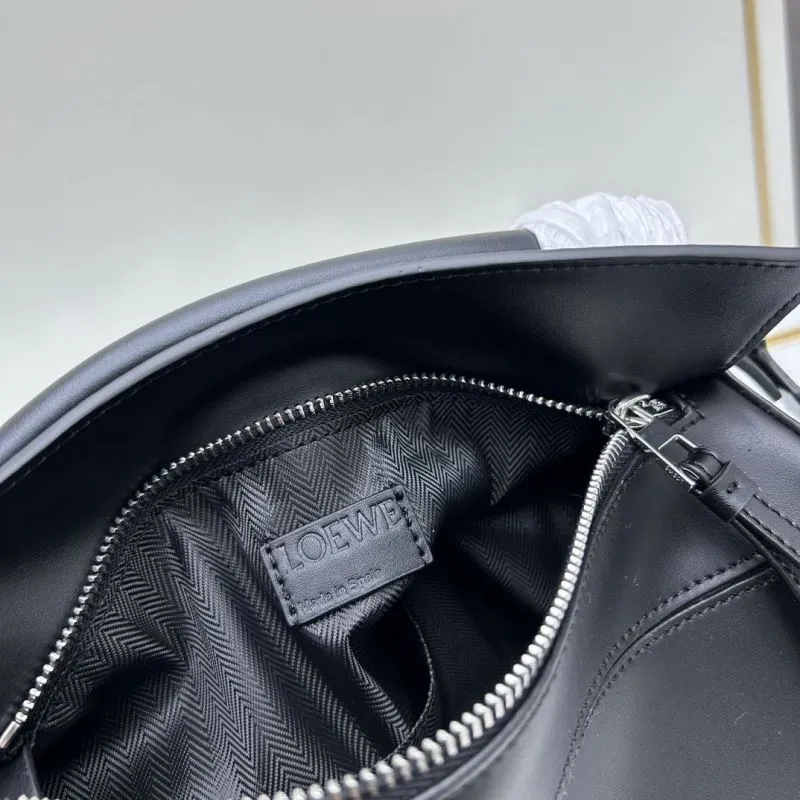 Loewe Black Leather Puzzle Crossbody Satchel Bag - Image 8