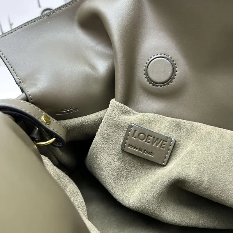 Loewe Olive Green Leather Satchel Bag S062 - Image 8