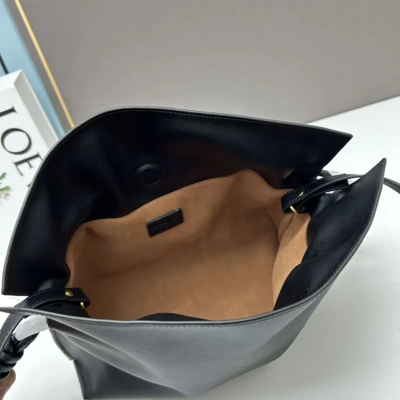 Loewe Black Leather Satchel Bag S062 - Image 7