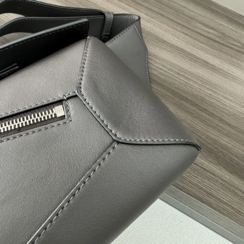 Loewe Gray Leather Waist Chest Pack - Image 5