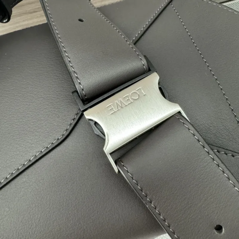 Loewe Gray Leather Waist Chest Pack - Image 7