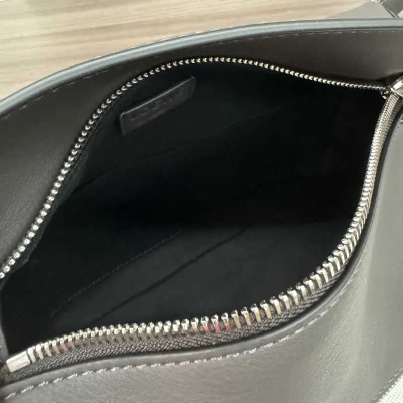 Loewe Gray Leather Waist Chest Pack - Image 8