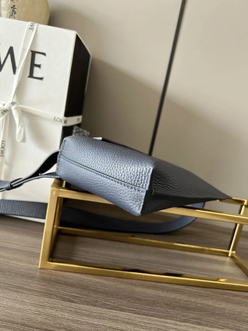 LOEWE Dark Blue Leather Crossbody Bag - Image 3