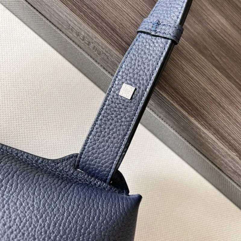 LOEWE Dark Blue Leather Crossbody Bag - Image 7