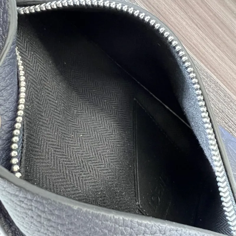 LOEWE Dark Blue Leather Crossbody Bag - Image 8
