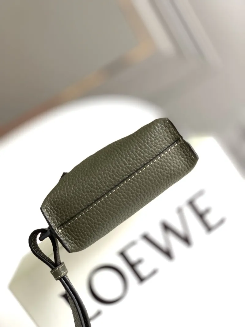 LOEWE Dark Green Leather Waist and Chest Pack - Image 5