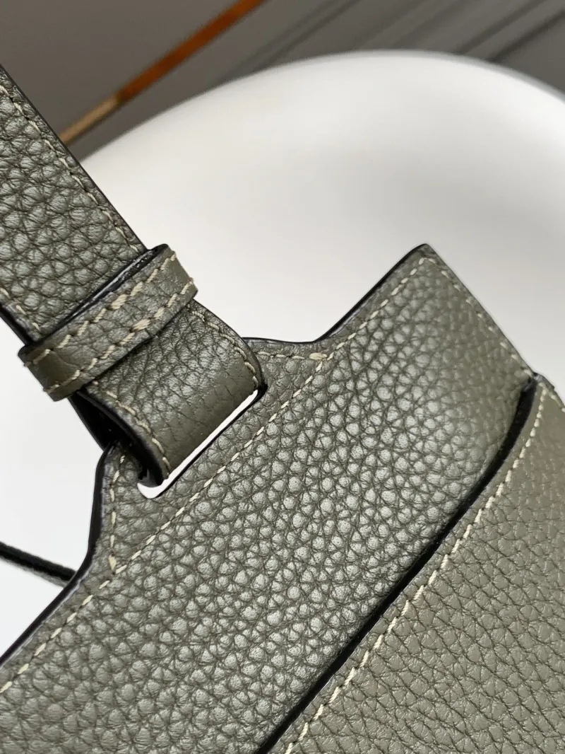 LOEWE Dark Green Leather Waist and Chest Pack - Image 7
