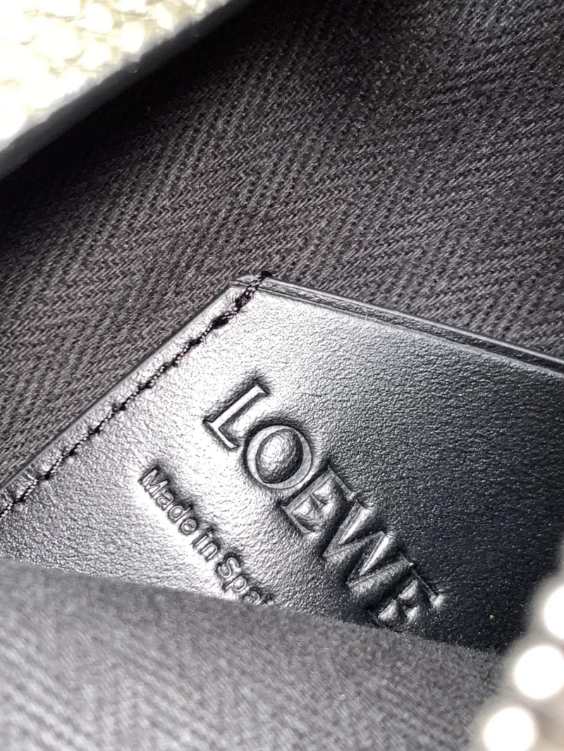 LOEWE Dark Green Leather Waist and Chest Pack - Image 9