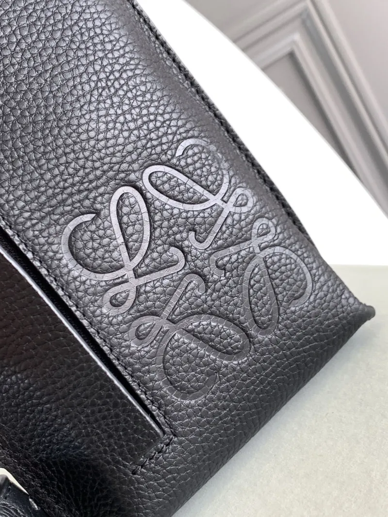 Loewe Black Leather Waist Chest Bag - Image 4