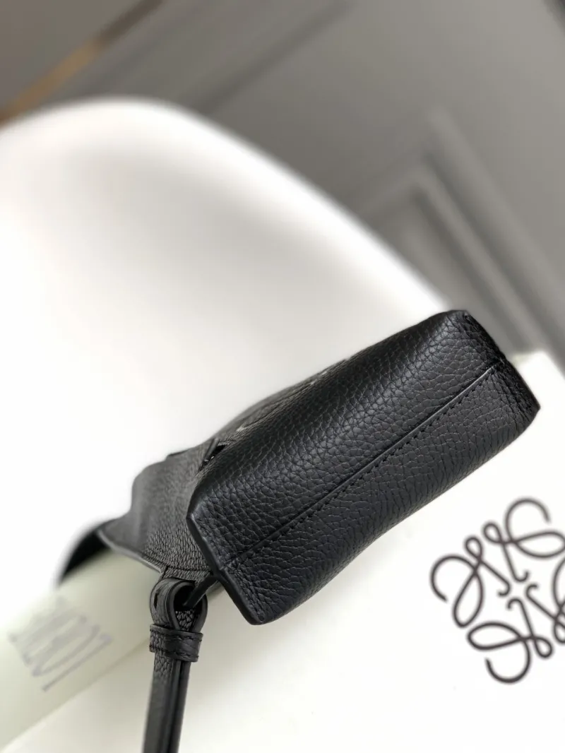 Loewe Black Leather Waist Chest Bag - Image 5