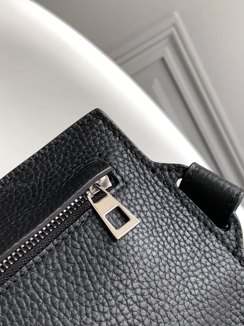 Loewe Black Leather Waist Chest Bag - Image 6