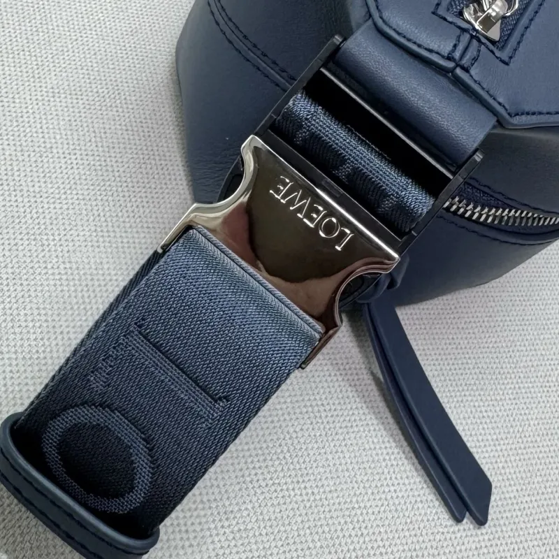 LOEWE Blue Leather Sling Waist Chest Bag - Image 7