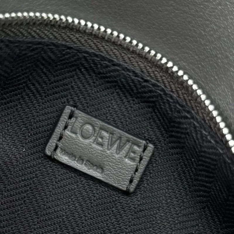 Loewe Dark Gray Leather Waist Chest Pack - Image 8
