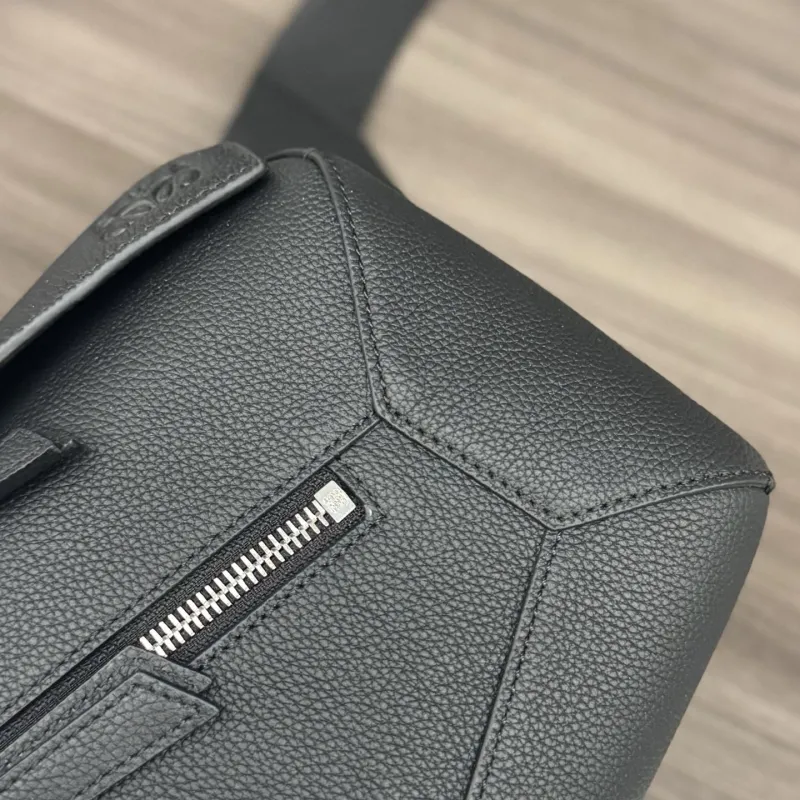 Loewe Black Leather Waist Chest Bag - Image 6