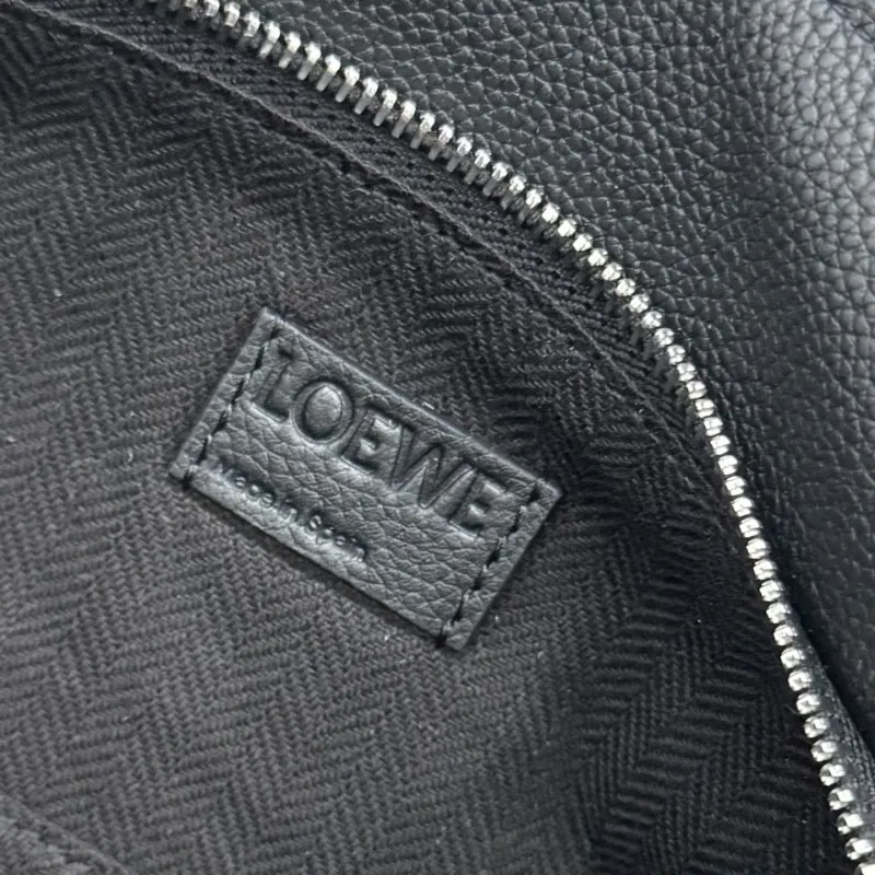 Loewe Black Leather Waist Chest Bag - Image 9