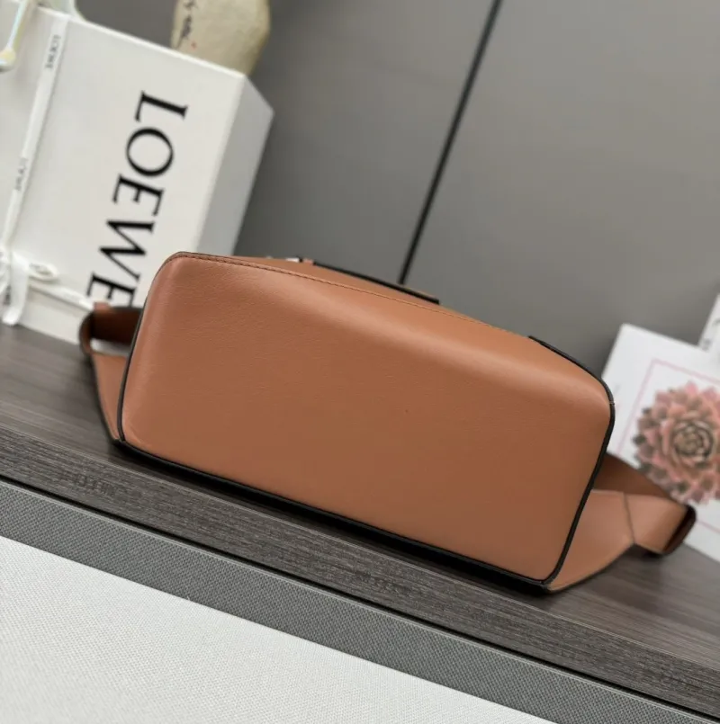 Loewe Brown Leather Waist Chest Pack - Image 4