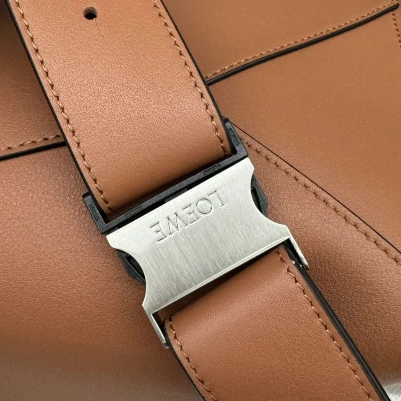 Loewe Brown Leather Waist Chest Pack - Image 6