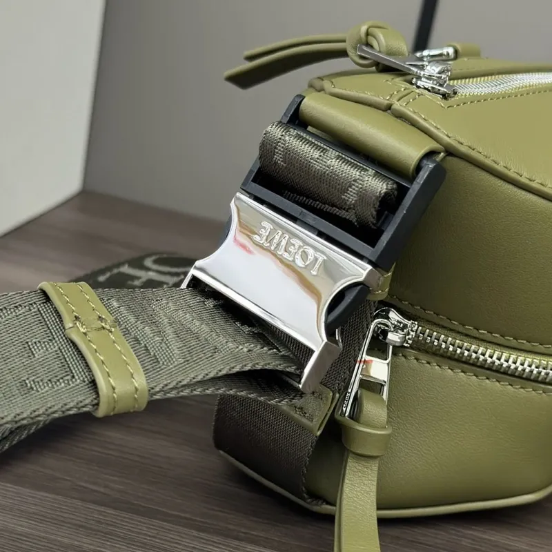 LOEWE Olive Green Leather Waist Bag - Image 7