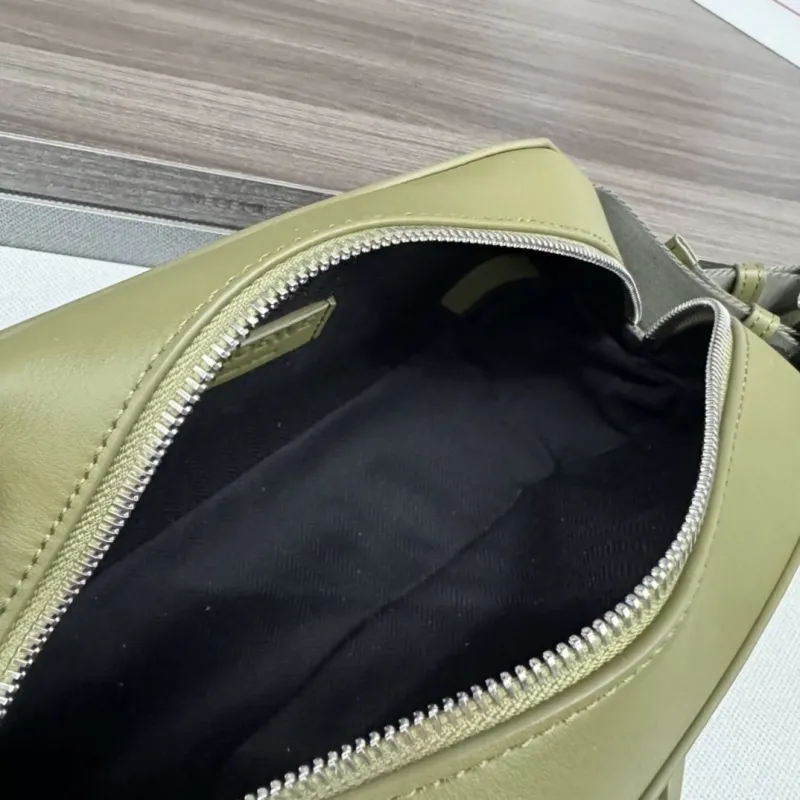 LOEWE Olive Green Leather Waist Bag - Image 9