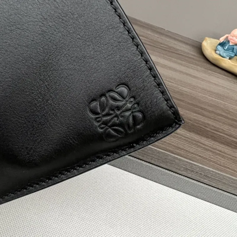 LOEWE Black Leather Chest Sling Bag - Image 6
