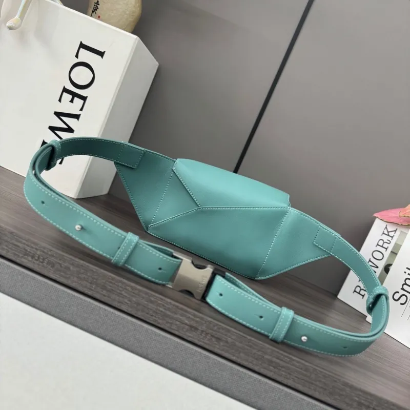 LOEWE Turquoise Leather Waist Chest Pack - Image 3