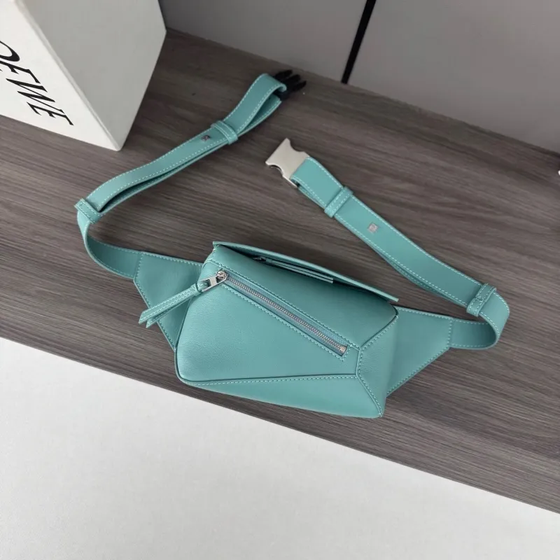 LOEWE Turquoise Leather Waist Chest Pack - Image 5