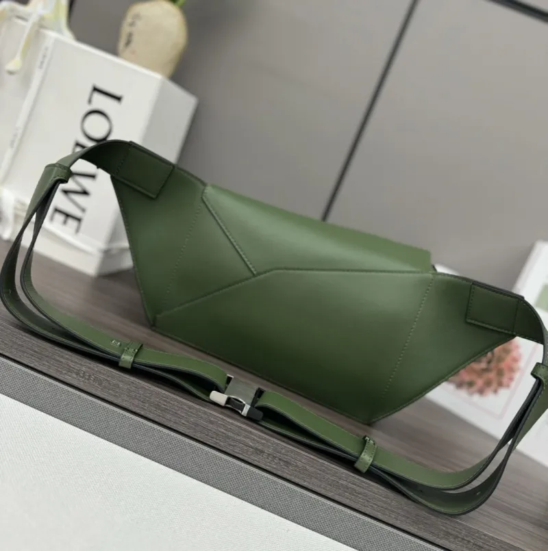 Loewe Green Leather Waist Sling Bag - Image 3