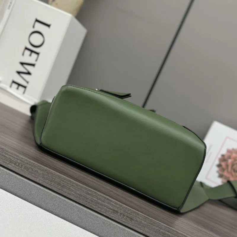 Loewe Green Leather Waist Sling Bag - Image 4