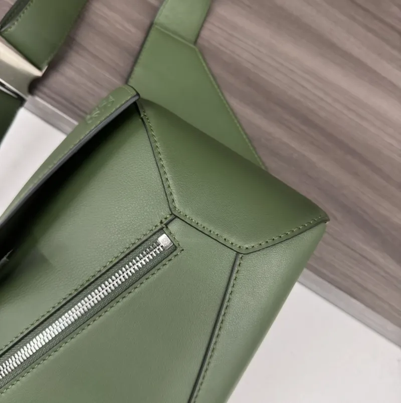 Loewe Green Leather Waist Sling Bag - Image 5