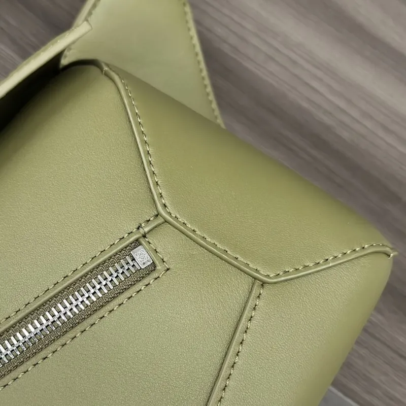 Loewe Olive Green Leather Waist Chest Pack - Image 6