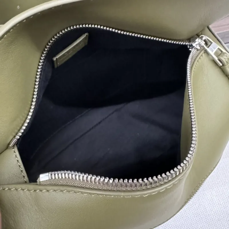 Loewe Olive Green Leather Waist Chest Pack - Image 8