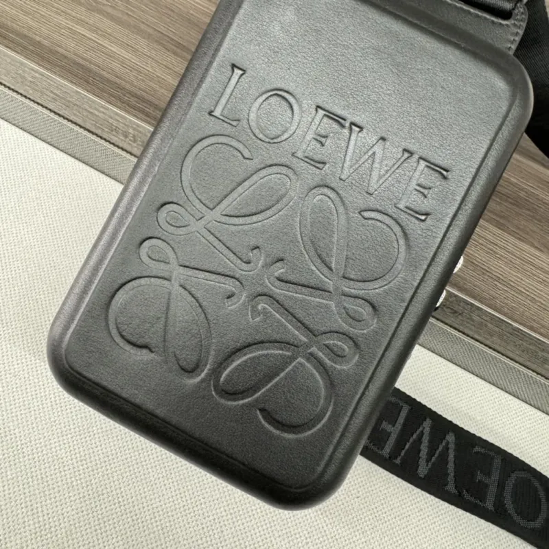 LOEWE Black Chest Sling Bag - Image 6