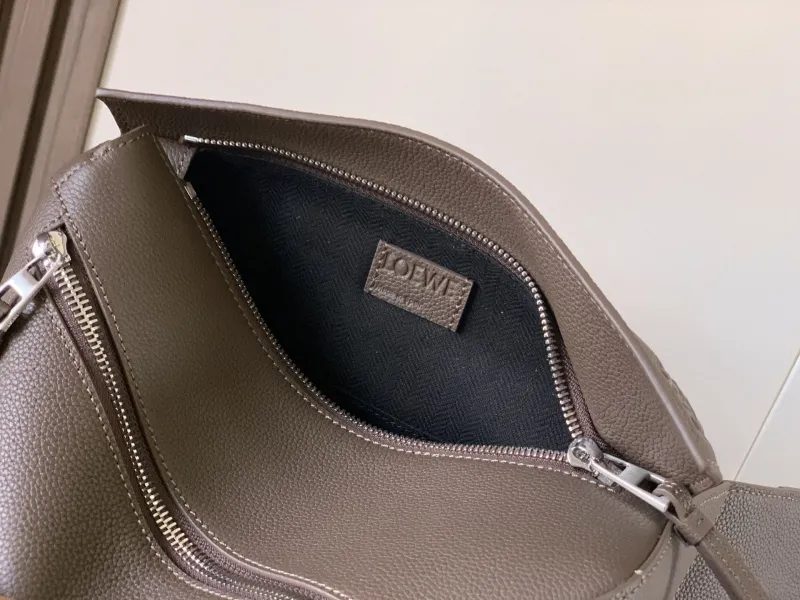 Loewe Gray Leather Waist Chest Bag - Image 7