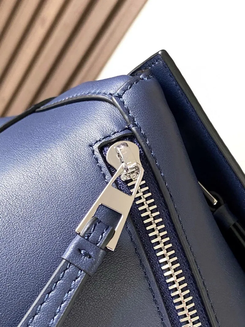 Loewe Blue Leather Waist Chest Bag - Image 7