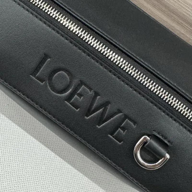 LOEWE Black Leather Waist Chest Sling Bag - Image 5