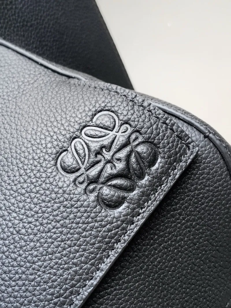 Loewe Black Leather Waist Chest Bag - Image 5