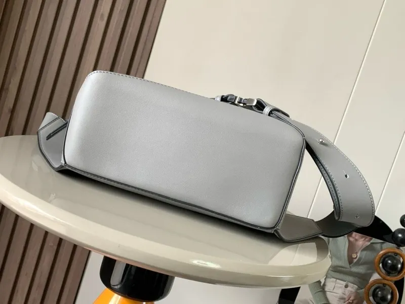 Loewe Gray Leather Waist Chest Pack - Image 3