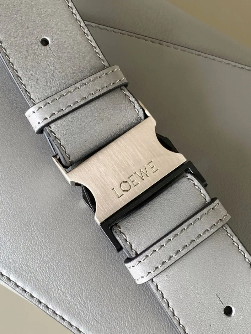 Loewe Gray Leather Waist Chest Pack - Image 7