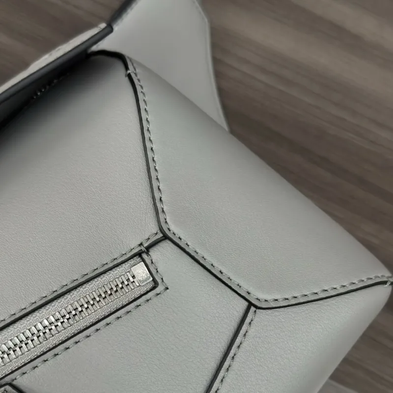 Loewe Gray Leather Sling Waist Chest Bag - Image 7