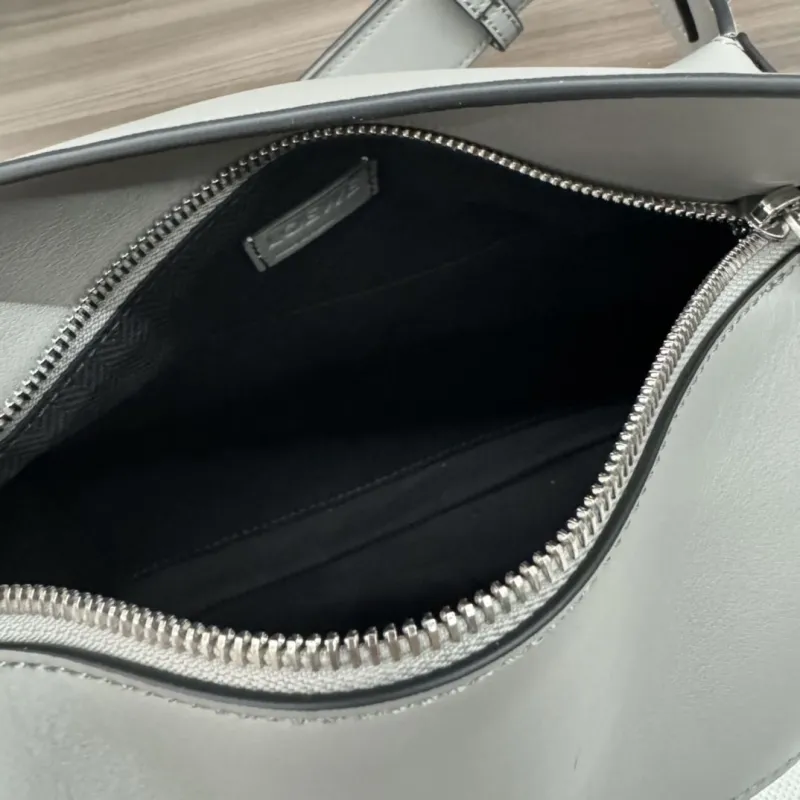 Loewe Gray Leather Sling Waist Chest Bag - Image 8